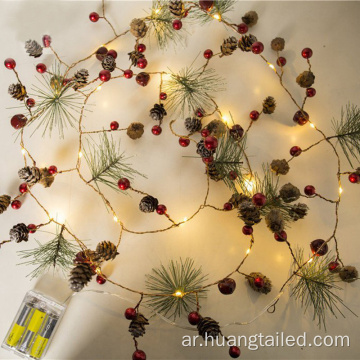 أضواء الأسلاك النحاسية لسلسلة زخرفة عيد الميلاد